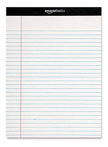 Amazon Basics Wide Ruled Note Pads - 12-Pack (50-Sheet Pads), White 1