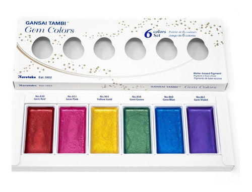 Kuretake Gansai Tambi Gem Colors X 6 1