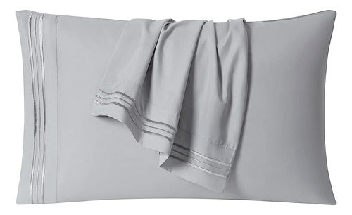 Clara Clark Standard Size Pillowcase Set - Ultra Soft Microfiber 1