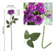 Justoyou 10pcs Realistic Artificial Roses with Long Stem Violet 1