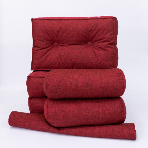 Complete Chenille Divan Kit: 3 Cushions + 2 Bolsters + Fitted Sheet 0