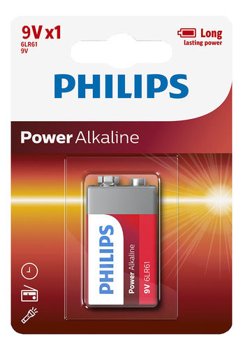 Philips Power 9V Alkaline Batteries - Pack of 12 0