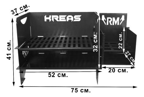 Portable Fire Pit Grill - Kreas with Balcony Grill 2