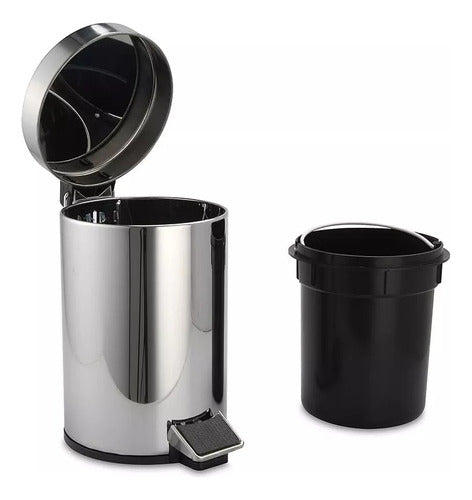 Papelera Acero Inoxidable: 5 Liters Trash Bin for Home and Office 3