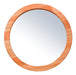 Round Wooden Frame Circular Mirror - 100cm Diameter 0