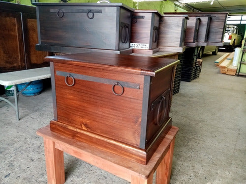 El Taller Wooden Pine Chest 0