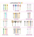 3 Wero Fun Love Roller Erasable Pens Rainbow Pastels 2