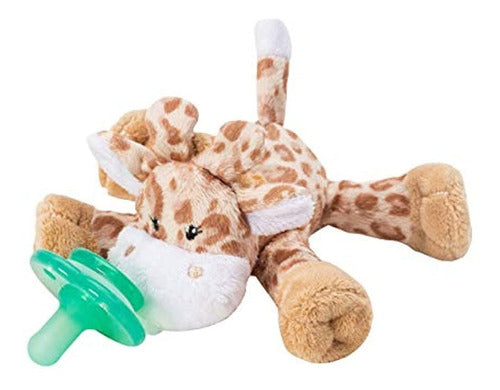 Nookums Paci-Plushies Pink Giraffe Buddies - Chupete Porta 0