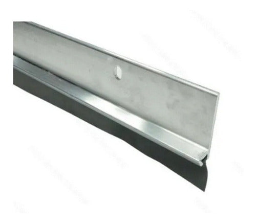 Fixed Door Aluminum Polished Zocalo 70 cm with Biro Rubber Seal x 1 Unit 1