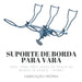 Suportes De Vara Borda De Barco 3 Varas Kit C/ 2 Peças 3