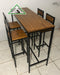 MuebleriaIndustrialUy Breakfast Table Set with Four Chairs - Wood and Iron 2