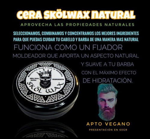 Aceite Cera Moldeadora Y Shampoo Crecimiento Barba Y Cabello 1