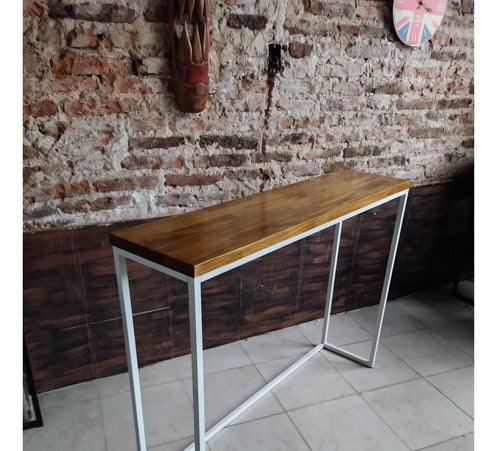 Muebles Macxuel Industrial Recibidor Solid Wood Table 30mm 120x30 Arrime 1