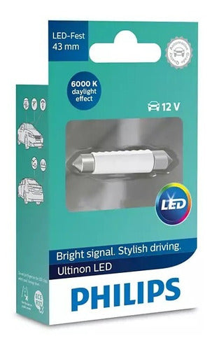 Philips Festoon LED 6000K 43mm Ultinon Interior 12V 0