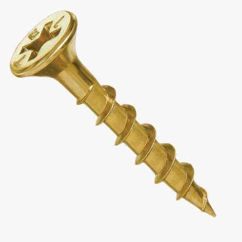 TEL Autoperforante Wood Screw 6x1.1/4 Gold X 600 U 0