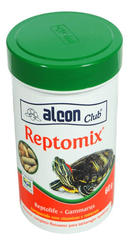 Ração Alcon Club Reptomix 60g Tartarugas Aquáticas Kit Co 7