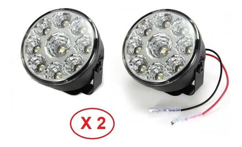 Par Faro X2 Led 9 Led Faro Aux Led Auto,moto,utv,4x4 0