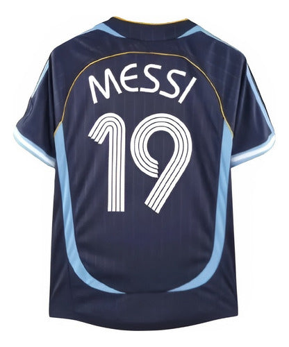Argentina Messi Retro 2006 World Cup Away Jersey T-shirt 0