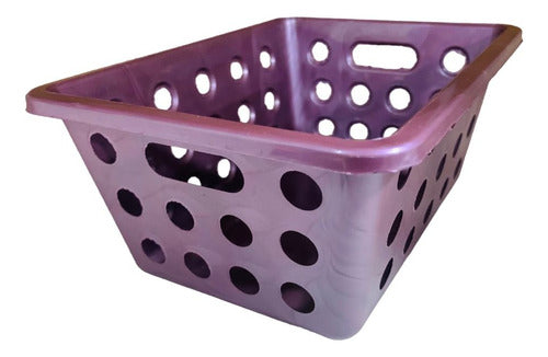 Perforated Organizer Basket 1.25 L Multipurpose Plastic Violet 0