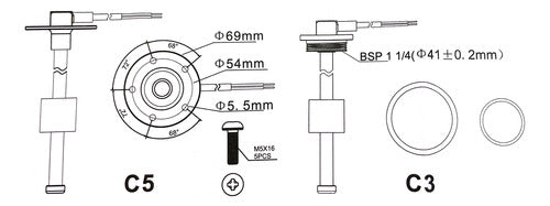 Unidade De Sensor De Nível Para Sensor Fuel Marine Steel 240 2