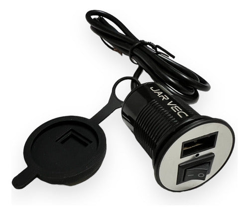 USB Charger Port for Motorcycle / ATV with Holder 0
