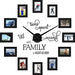 Sratte 3D Wall Clock with Photo Collage Frames 0