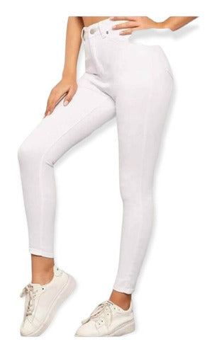 Classic Skinny Pants with Zipper and Button Various Colors 0
