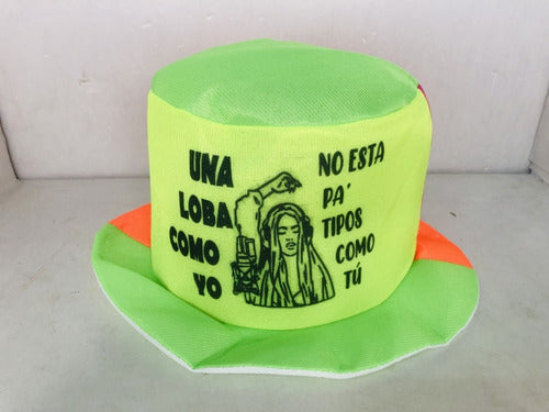 10 Galeras Fluo Shakira Frase, Sombreros Fluo 2