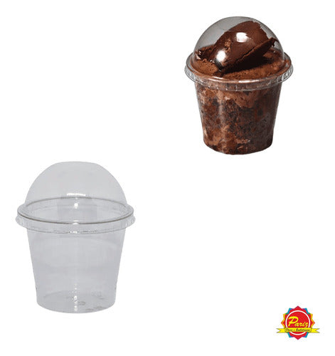 Kit 400 Mini Copo Bolha Para Doce 60ml + Tampa Bolha G 697 2