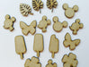 10 Ice Creams 10cm Fibrofacil MDF Silhouettes Shapes for Painting 1