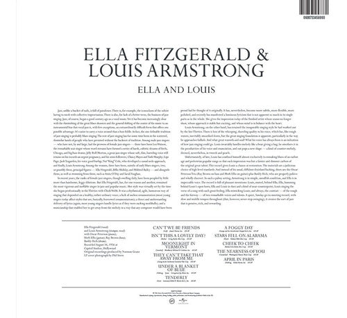 Vinilo Ella Fitzgerald Louis Armstrong Ella And Louis 1