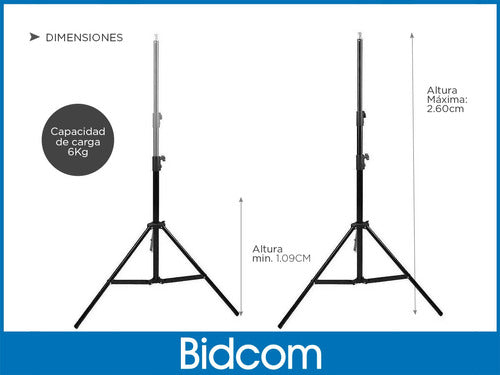 Professional Photography Lighting Tripod with Adjustable Softbox - Gadnic T-8 2.6 Meters 4