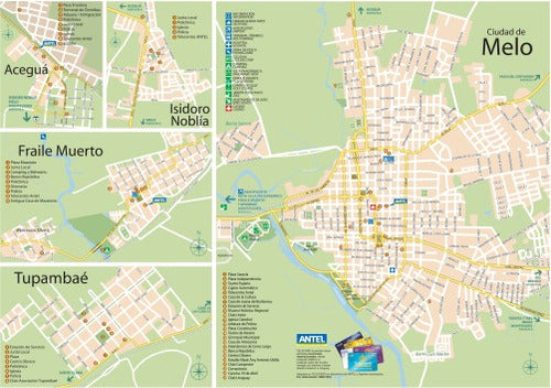 Mapa De Isidoro Noblía - Cerro Largo - Lámina 45x30 Cm. 0