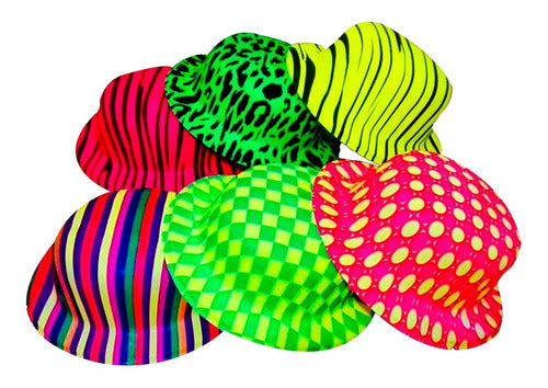 20 Fluo Party Hats Combo - Assorted Styles 1