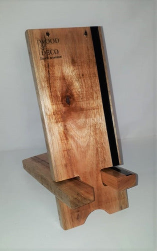 Wood&Deco Vintage Wooden Cell Phone Stand 1