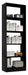 Haussman Modern Black Bookshelf 60x32x183cm Deco Cuota 1