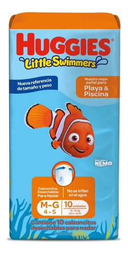 Huggies Little Swimmers Para Piscina M-g X 10 Unidades 0