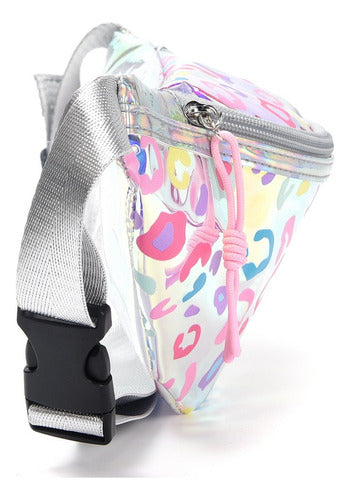 Skora Hologram Animal Print Fanny Pack with Adjustable Rope Zipper 27x14cm 3