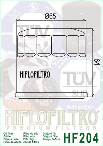 Hiflofiltro Filtro De Aceite HF204 Honda CBR 600 03/17 1