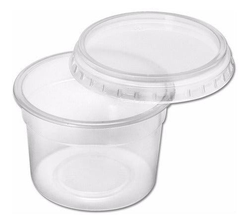 Pote Transparente C/ Tapa Para Micro 140 Ml - 100 Unidades. 1