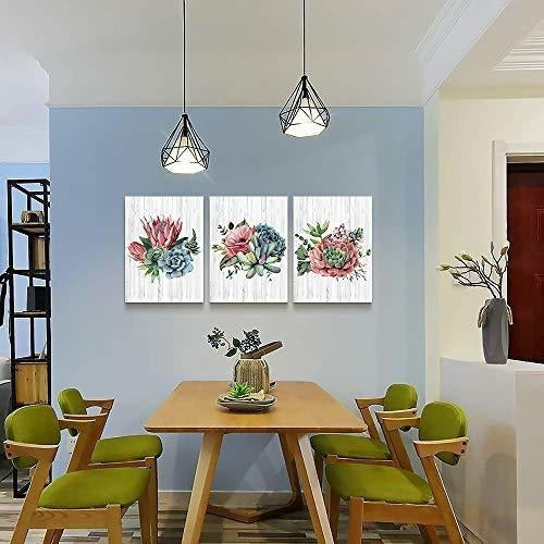 Hyidecorart Modern Cactus Flowers Canvas Wall Art 6