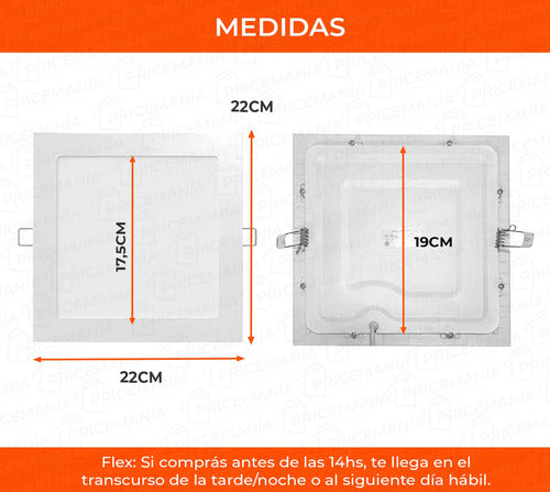 Price Mania LED Panel Plafon 18W Cold Warm Embedded Square Interior 2