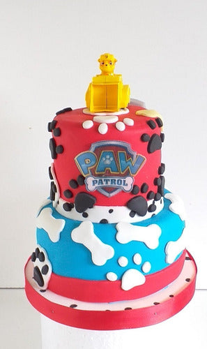 Decorated Paw Patrol Two-Tier Cake for 25 Guests 1