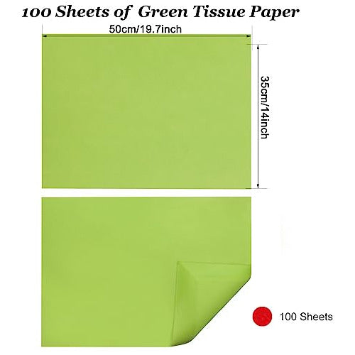 Undemouc Green Tissue Paper 100 Sheets 50x35cm 2