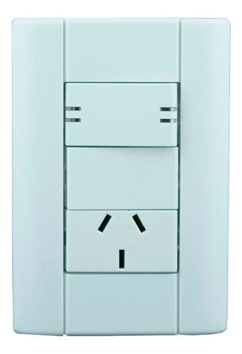 JELUZ Verona 2000 Light Switch 1 Toggle + 1 Outlet 0