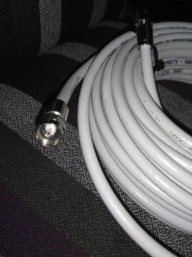 Cabletech 25 Meters of RG-6 White Coaxial Cable with Crimped Connectors 2