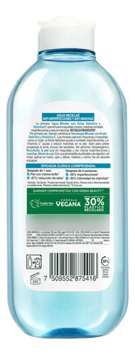 Agua Micelar Con Ácido Salicílico De Garnier 400ml 7