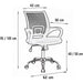 Bruhk Comfortable Swivel Office Chair with Adjustable Height - Gray 4