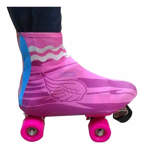 Pro Class Extendable Roller Skates Pink Size 28 to 41 + Boot Covers Size 35 to 41 3