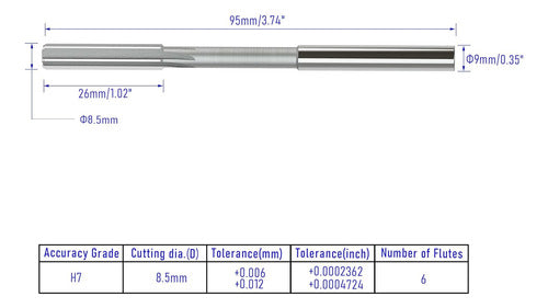 FOCMKEAS Tallo De Rejilla Para Acero Inoxidable Y Cobre De 8,5 Mm 1